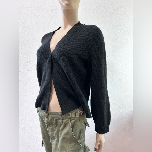 Talbots Black Cardigan Sweater V-Neck Knit - Picture 13 of 16